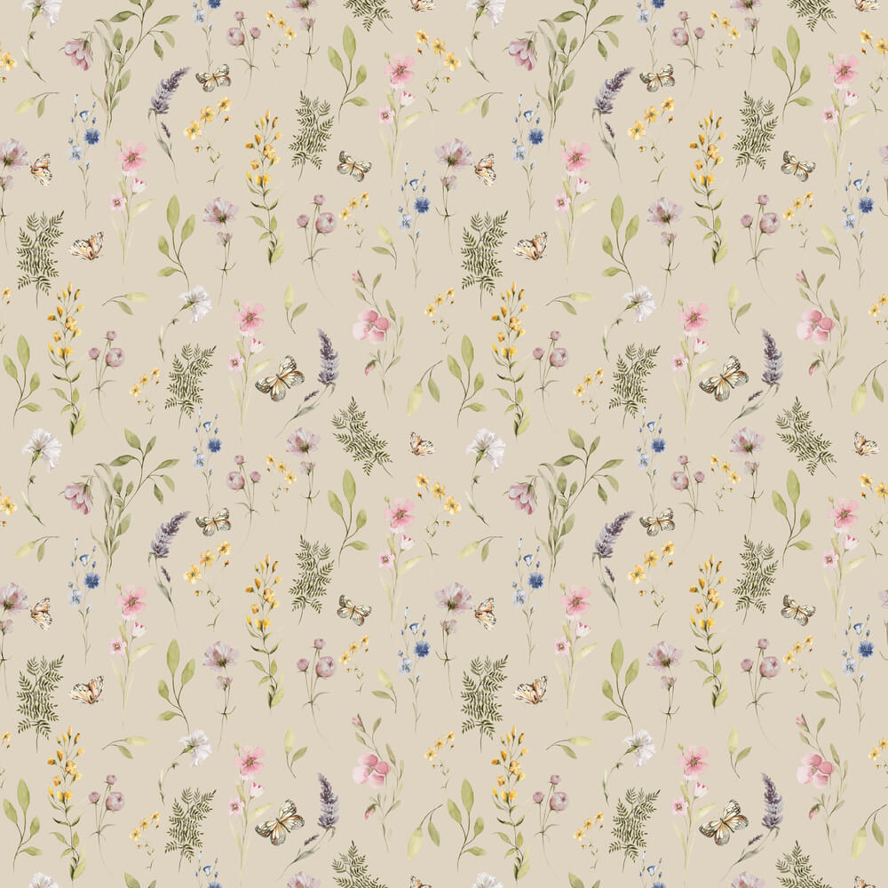 Papel de Parede Flores do Campo Estampa Exclusiva Coisas da Doris