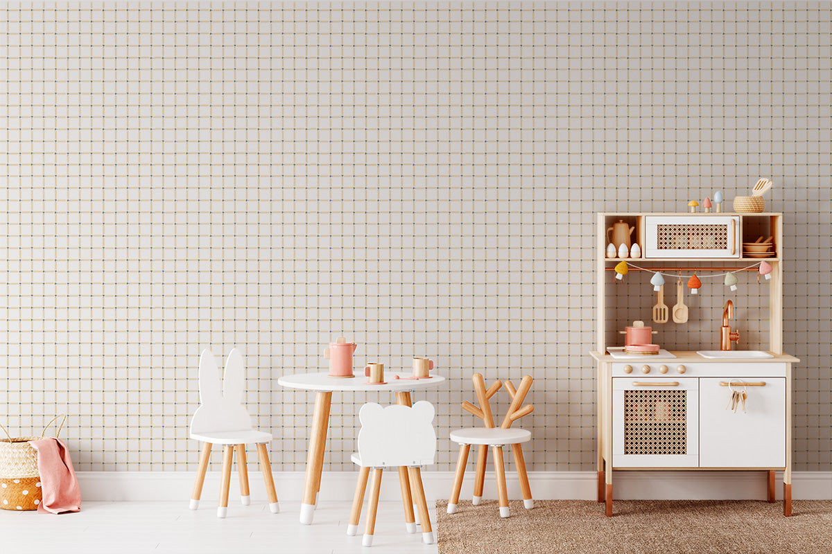 Papel de Parede Foguetes Xadrez Estampa Exclusiva Coisas da Doris