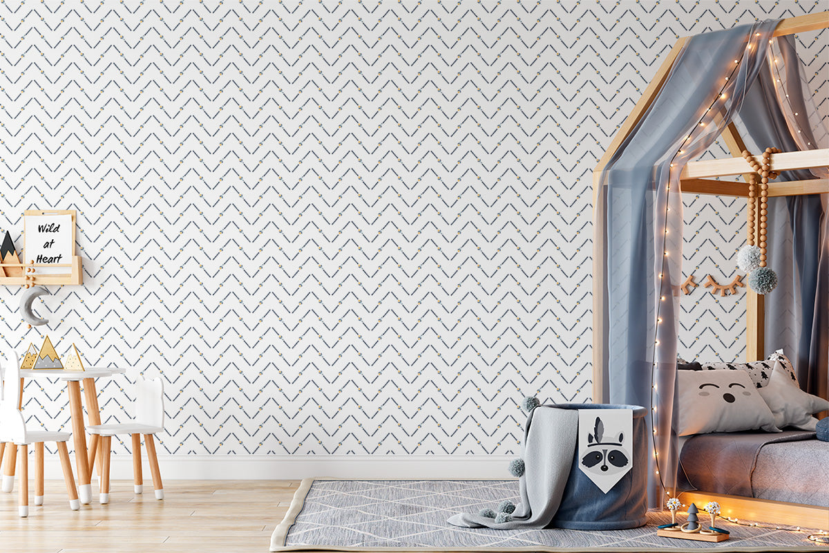 Papel de Parede Foguetes ZigZag Estampa Exclusiva Coisas da Doris