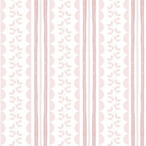 Papel de Parede Listras Ondinhas e Folhinhas