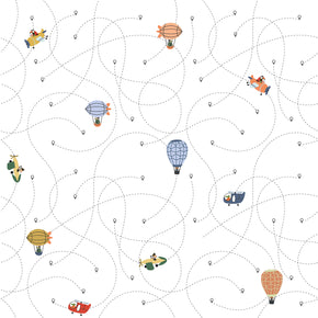 Papel de Parede Rota Avião Estampa Exclusiva Coisas da Doris