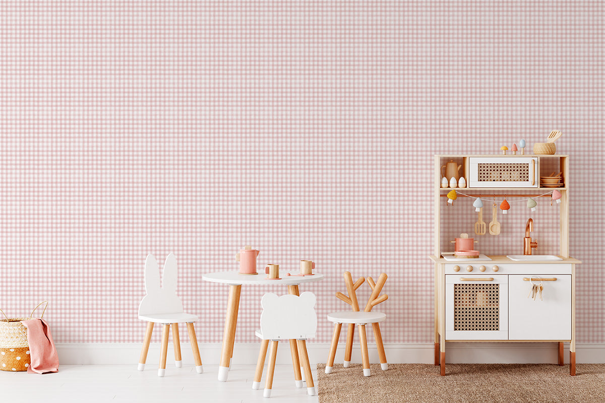 Papel de Parede Mini Vichy Estampa Exclusiva Coisas da Doris