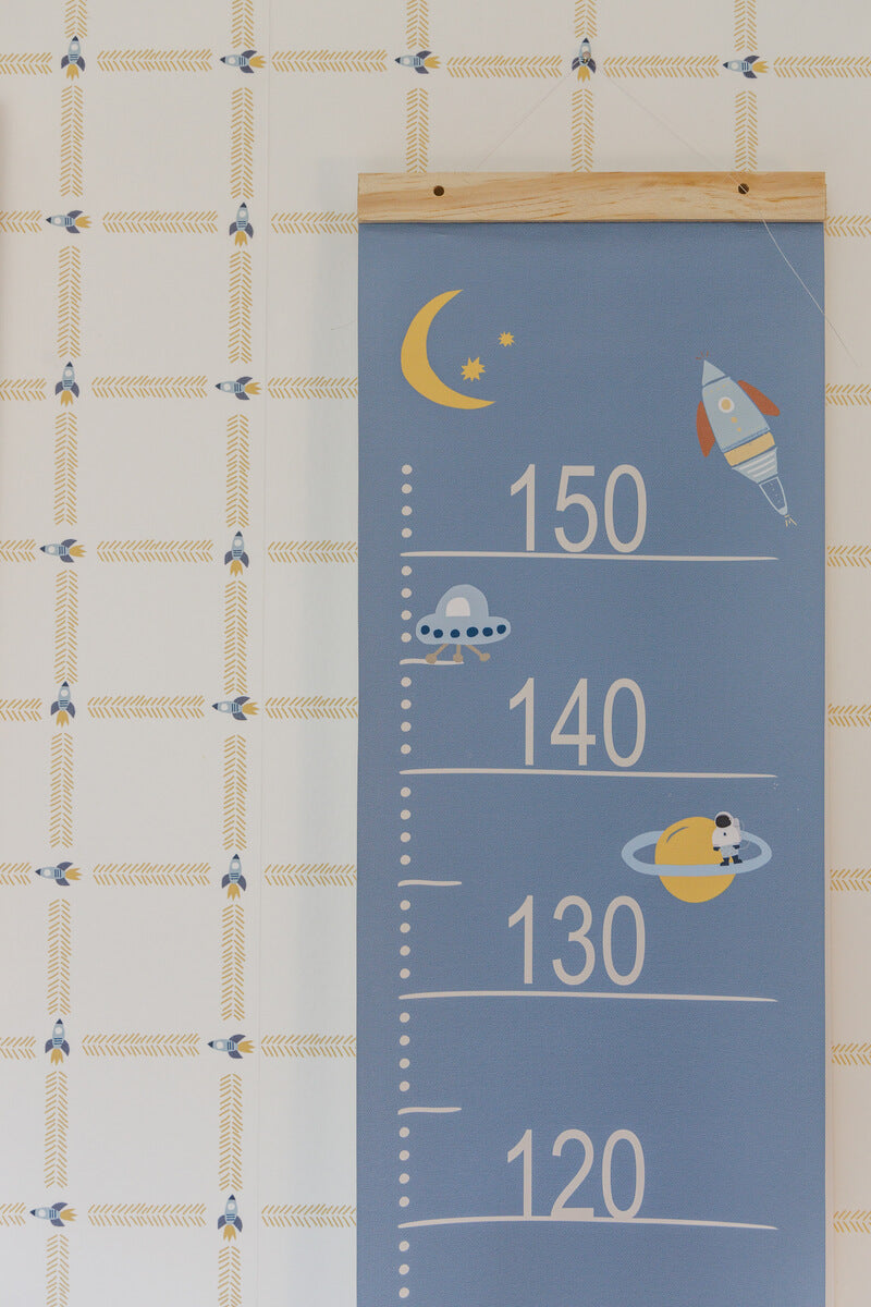 Papel de Parede Foguetes Xadrez Estampa Exclusiva Coisas da Doris