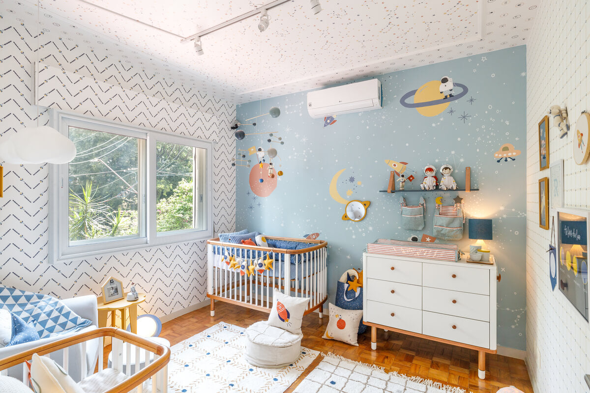 Papel de Parede Foguetes ZigZag Estampa Exclusiva Coisas da Doris