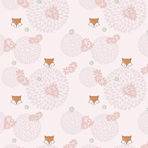 Papel de Parede Raposa e Flores