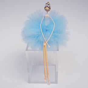 Bailarina Sentada Pequena Azul