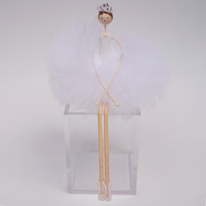 Bailarina Sentada Pequena Branco