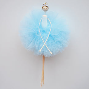 Bailarina em Pé Pequena Azul