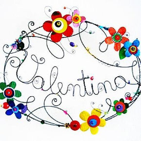 Escultura de Arame Guirlanda Nome Simples