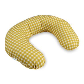 Capa de Almofada de Amamentar Xadrez Mostarda