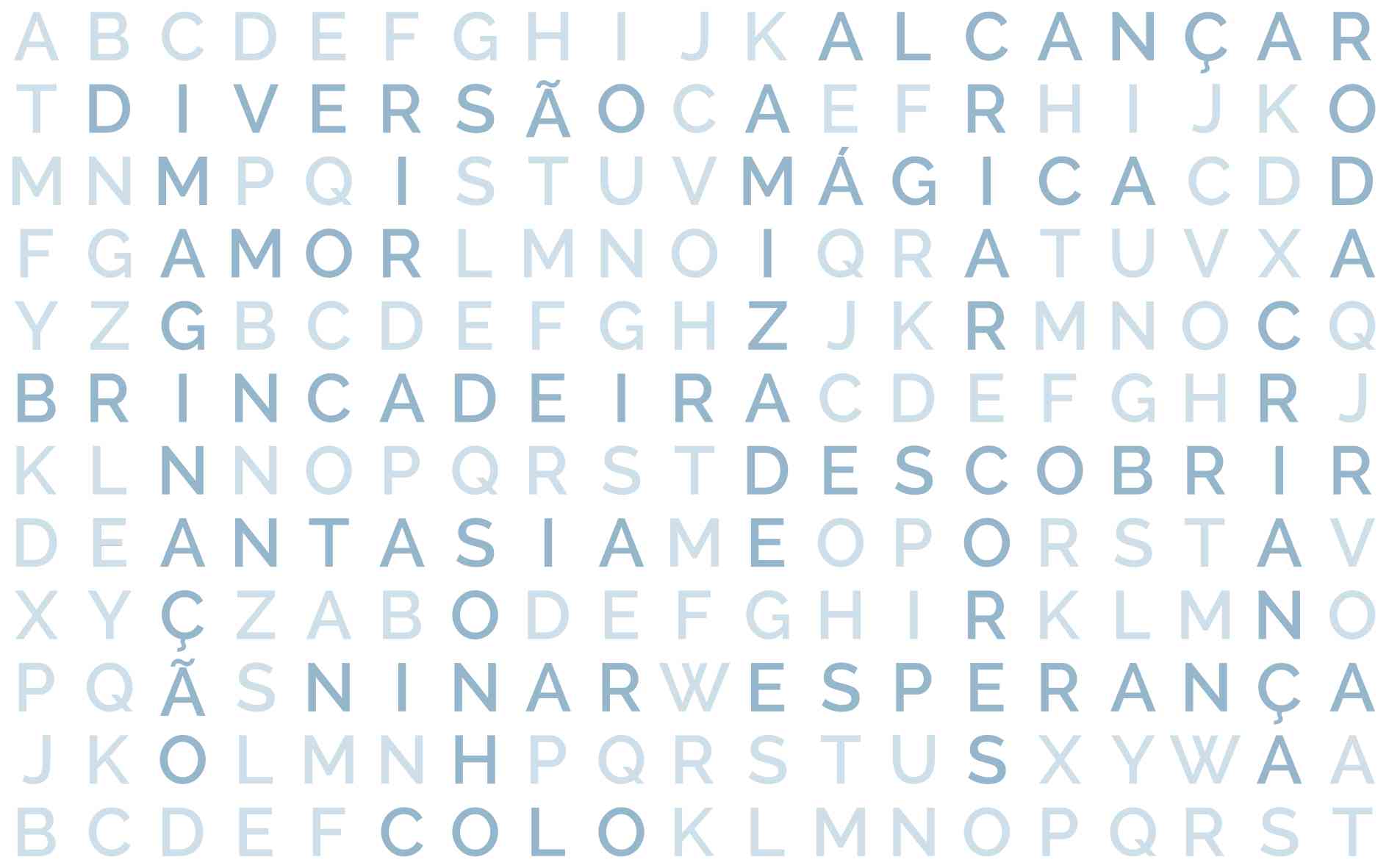 Playmat Caça Palavra Azul