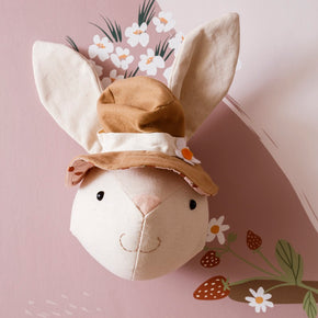 Cabeça Decorativa Exclusiva Coelho Agricultor