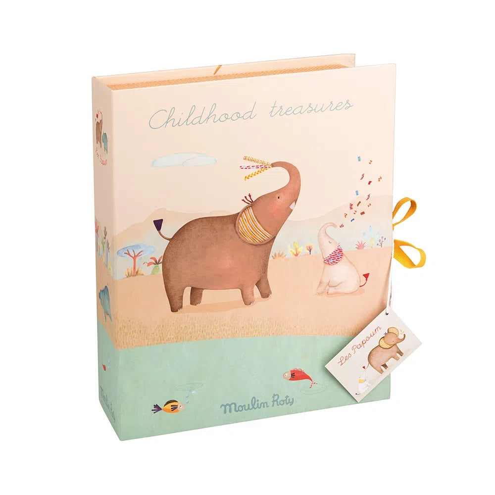 Caixa Os Primeiros Tesouros do Bebê Les Papoum Savana Elefante