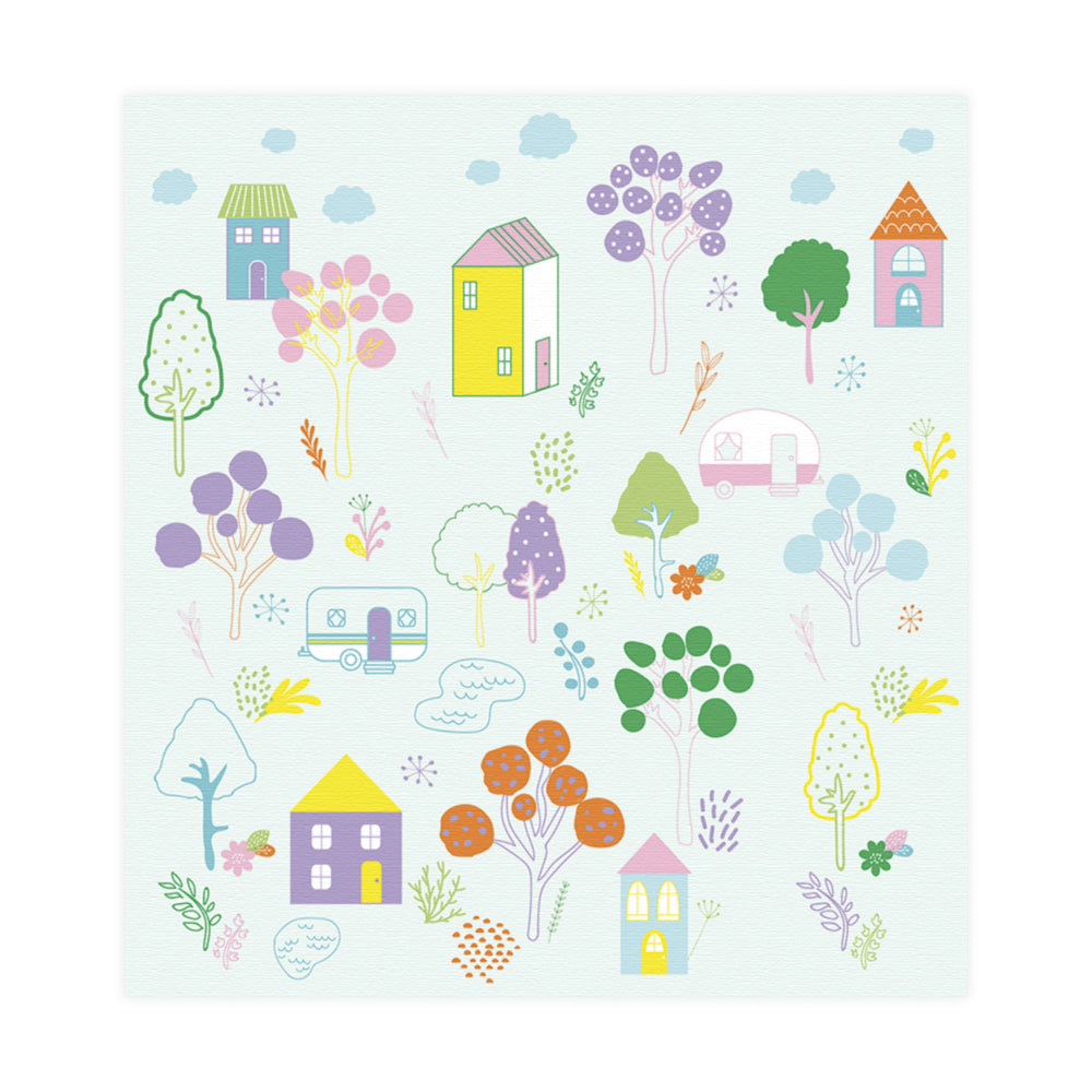 Tapete de Poliéster Casinhas