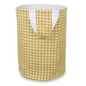Cesto Organizador com Alça Xadrez Mostarda