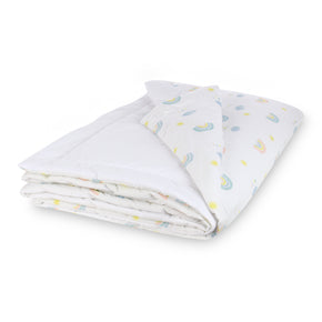 Edredom Solteiro de Algodão Dupla Face Arco-Íris