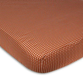 Lençol com Elástico para Berço Vichy Vermelho