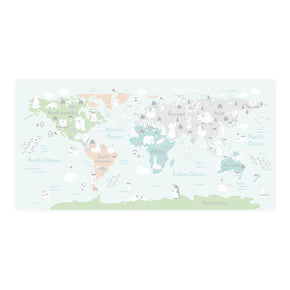 Tapete de Poliéster Mapa Mundi
