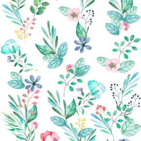 Papel de Parede Floral Aquarelado Tons Escuros Exclusiva
