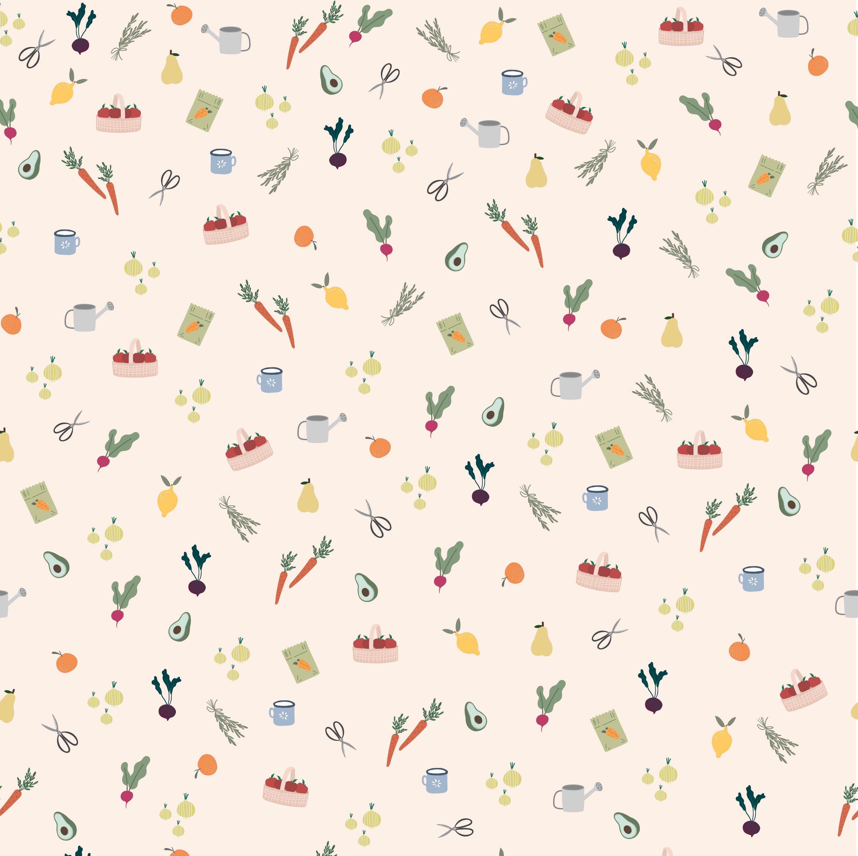 Papel de Parede Frutas e Legumes Estampa Exclusiva