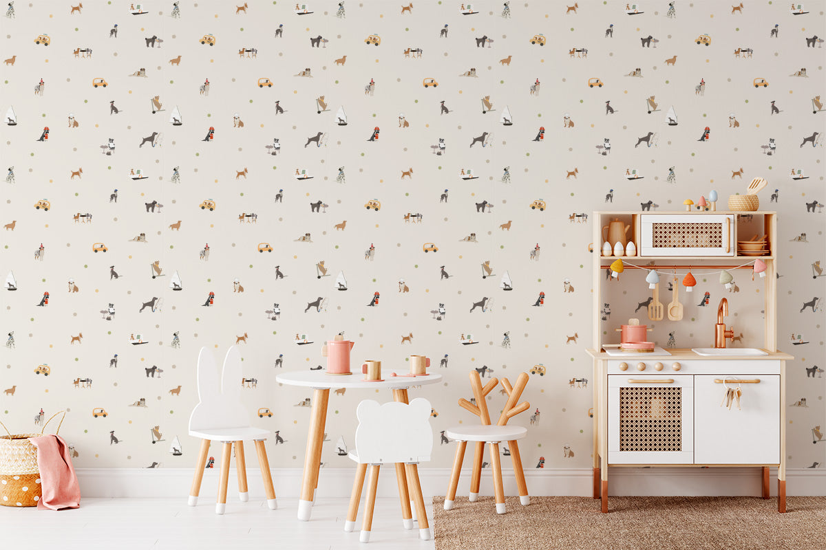 Papel de Parede Cachorros Estampa Exclusiva Coisas da Doris