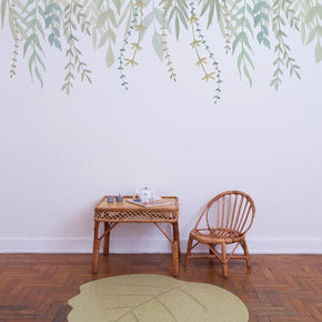 Papel de Parede Folhagem Aquarelado