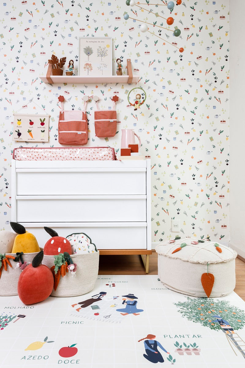 Papel de Parede Frutas e Legumes Estampa Exclusiva