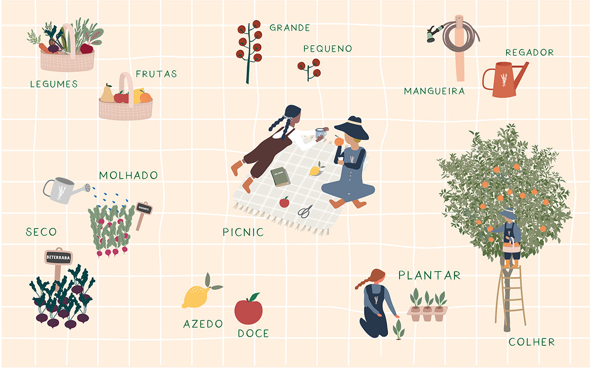 Playmat Frutas e Legumes Exclusivo Coisas da Doris