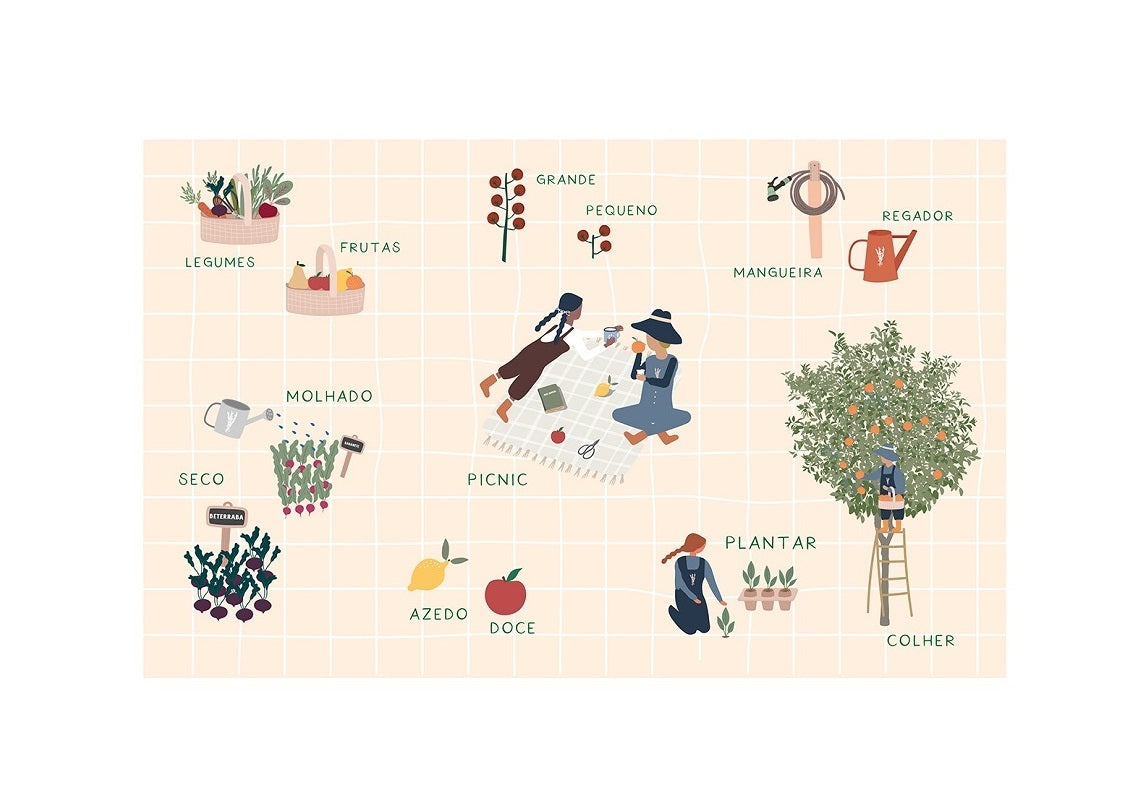 Playmat Frutas e Legumes Exclusivo Coisas da Doris