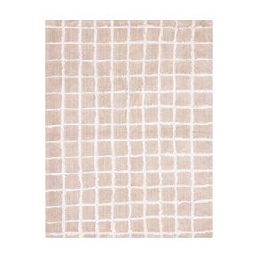 Tapete de Algodão Quadriculado Irregular Exclusivo