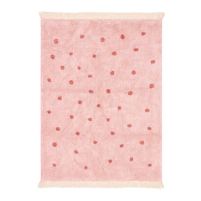 Tapete de Algodão Poá Irregular com Franja Exclusivo