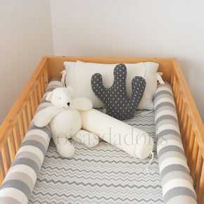 Kit Protetor para Berço Cactos Cru Rian Tricot