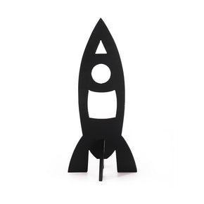 Adorno Foguete Preto Grande