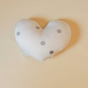 Almofada Coração Poá Azul