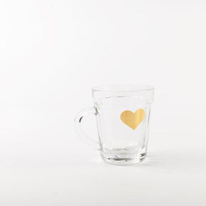 Caneca Americana Coração Dourado