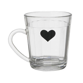 Caneca Americana Coração Preto