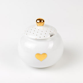 Açucareiro Coração Dourado