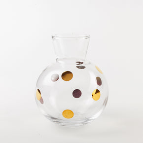 Vaso de Vidro Poá Dourado