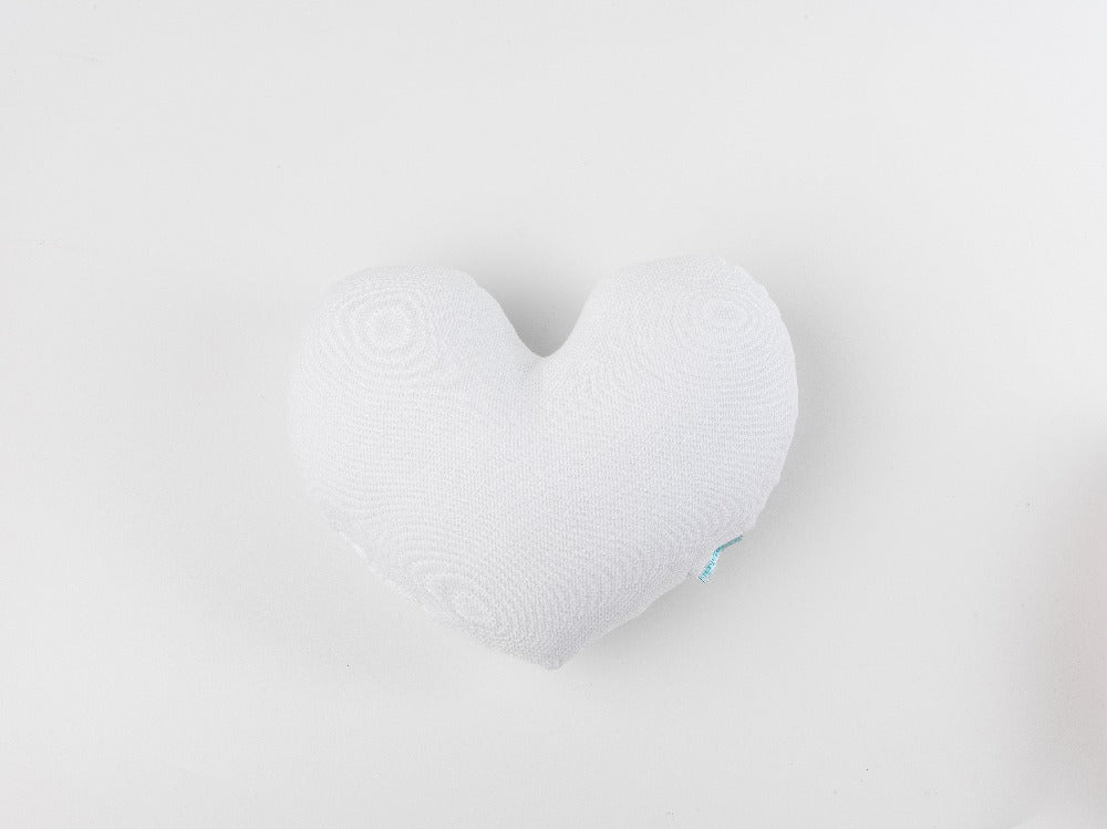 Almofada Coração Lisa Branca
