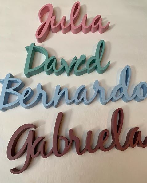 Nome MDF de 8 a 12 letras