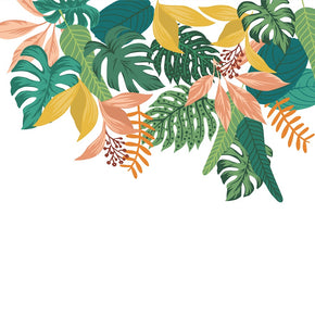 Painel de Parede Folhagem Barrado Verde e Grão