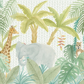 Painel de Parede Selva Savana Aquarelado