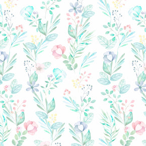 Painel de parede Floral Aquarelado Tons Claros Estampa Exclusiva