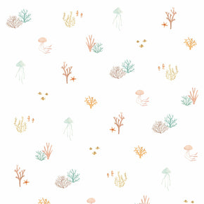 Papel de Parede Fundo do Mar Aquarelado