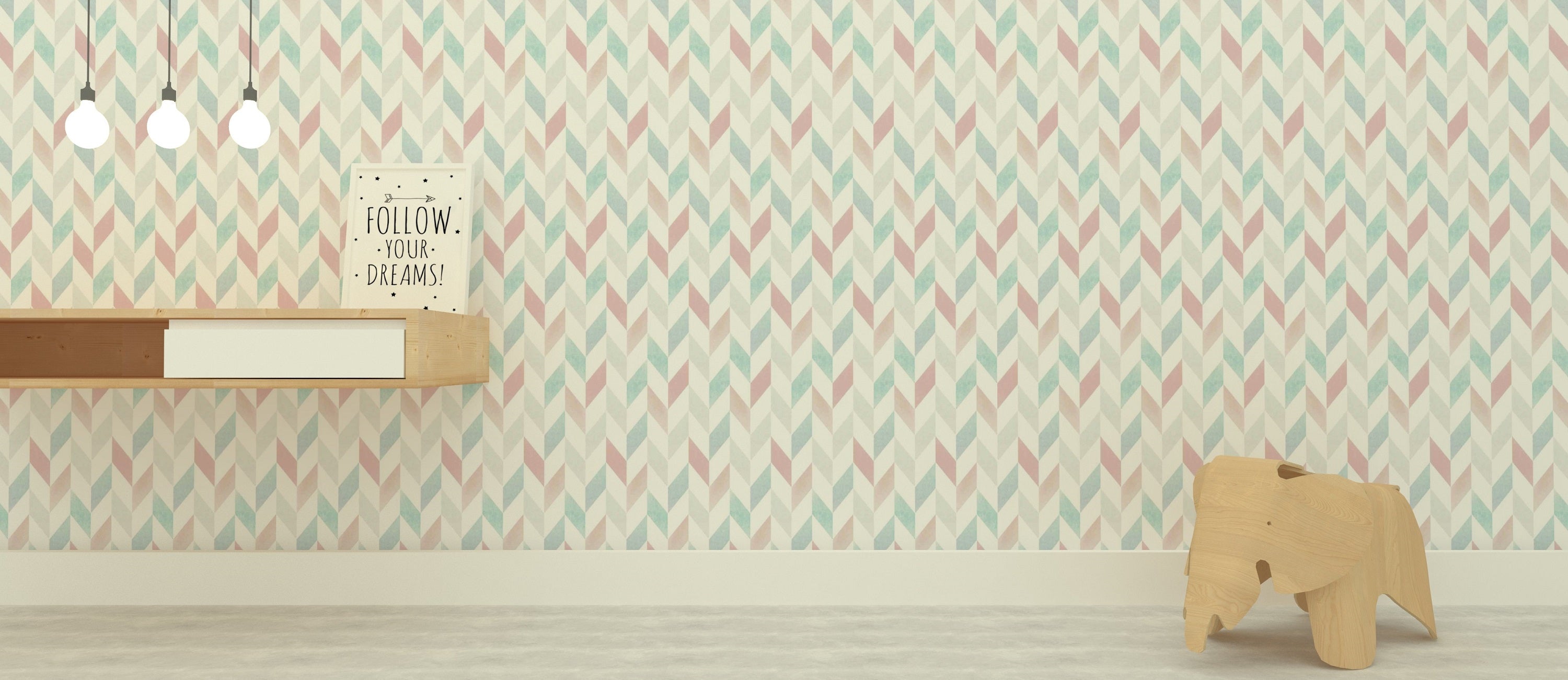 Papel de Parede Geométrico Aquarelado