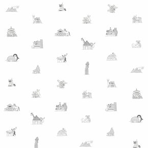 Papel de Parede Mundo Bichos Aquarelado