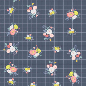 Papel de Parede Floral Grid Estampa Exclusiva Coisas da Doris
