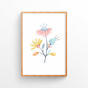 Quadro Moderno Floral Aquarelado I