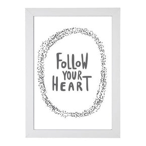 Quadro Follow Your Heart Preto