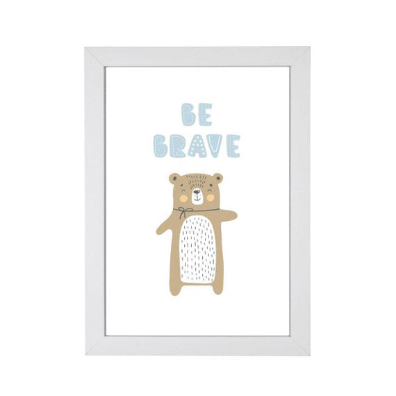 Quadro Be Brave Azul
